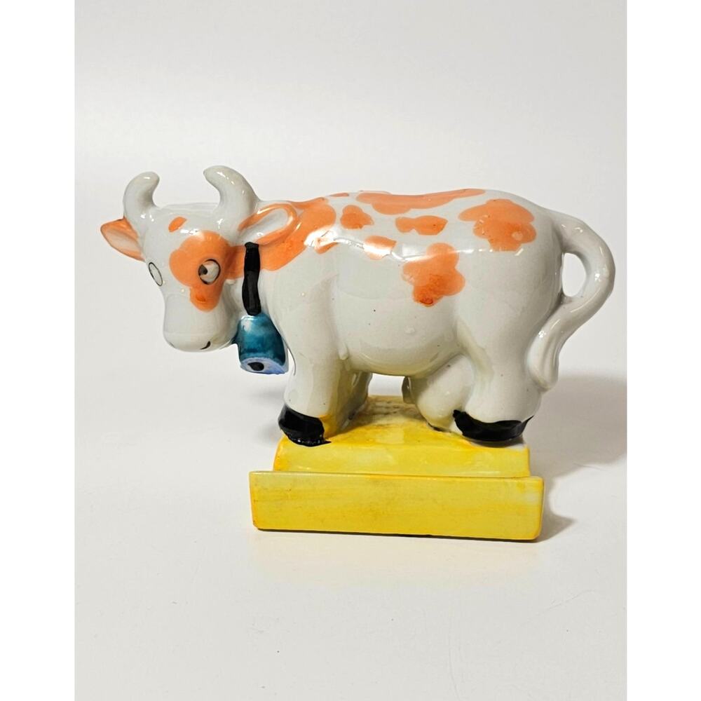 1950s Made in Japan Ceramic Cow Toothbrush/Paste Holder Kitsch Bathroom Decor